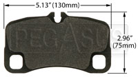 Click for a larger picture of PFC Racing Brake Pad, Porsche GT-3 Cup, Rear