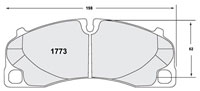 Click for a larger picture of PFC Racing Brake Pad, Porsche 981/982 GT4, 991 GT3