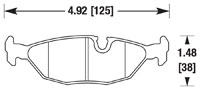 Click for a larger picture of PFC Racing Brake Pad, BMW E30, Rear