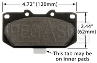 Click for a larger picture of PFC Racing Brake Pad, 90-96 Nissan 300ZX, Subaru STi 4-pot