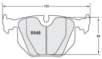 Click for a larger picture of PFC Racing Brake Pad, BMW E46 M3