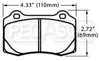 Pegasus Part No. PF592 - PFC Race Pad, Alfa, Cobra R, Jaguar, Lotus, Viper (D592) Click for a larger picture of PFC Race Pad, Alfa, Cobra R, Jaguar, Lotus, Viper (D592)