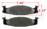 Large photo of PFC Brake Pad, Z-Rated, Ford E/F 100/150, Pegasus Part No. PF632Z