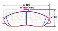 Click for a larger picture of PFC Racing Brake Pad, Corvette C5 & Z06 (D731)