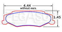 Pegasus Part No. PF732 - PFC Racing Brake Pad, Corvette C5 & Z06 Rear (D732) Click for a larger picture of PFC Racing Brake Pad, Corvette C5 & Z06 Rear (D732)