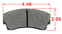 Large photo of PFC Racing Brake Pad, Formula Atlantic, F3000, F3, Alcon, AP, Pegasus Part No. PF745-Size