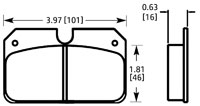 Large photo of PFC Racing Brake Pad, Outlaw 2800, Dynalite Bridge Bolt, Pegasus Part No. PF754-Size