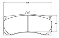 Click for a larger picture of PFC Racing Brake Pad, Brembo GT, Wilwood Integra GT