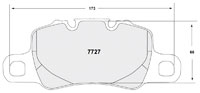 Click for a larger picture of PFC Racing Brake Pad, Porsche 981/982 GT4 rear, 991 GT3 rear