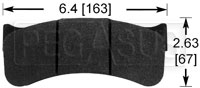 Click for a larger picture of PFC Racing Brake Pad, Brembo 6-Piston