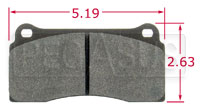 Pegasus Part No. PF780 - PFC Racing Brake Pad, Brembo F40, Ferrari, Jaguar (D810) Click for a larger picture of PFC Racing Brake Pad, Brembo F40, Ferrari, Jaguar (D810)