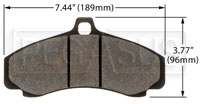 Large photo of PFC Racing Brake Pad, Porsche GT-2 and GT-3 Cup w/6-Pot, Pegasus Part No. PF7819-Size