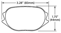 Large photo of PFC Racing Brake Pad, F2000 ZR55 Caliper, Pegasus Part No. PF7832-Size