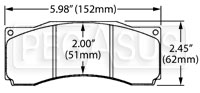 Pegasus Part No. PF793 - PFC Racing Brake Pad, ChampCar, IRL, ETCC, TA, Alcon, AP Click for a larger picture of PFC Racing Brake Pad, ChampCar, IRL, ETCC, TA, Alcon, AP