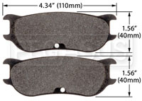 Large photo of PFC Racing Brake Pad, ZR43 Caliper, Pegasus Part No. PF7943-Size