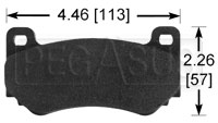 Large photo of PFC Racing Brake Pad, AP 7600 Caliper, Pegasus Part No. PF834-Size