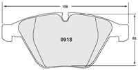 Click for a larger picture of PFC Racing Brake Pad, BMW E9X M3, Front