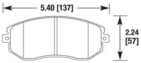 Click for a larger picture of PFC Racing Brake Pad, 04-10 Subaru Impreza (D929)