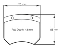Click for a larger picture of Pagid 1363 Brake Pad, FF, F2000 Lockheed LD20 (CP2399, D5)