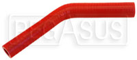 Click for a larger picture of Red Silicone Hose, 3/4" x 5/8" 45 deg. Reducing Elbow
