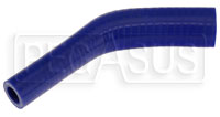 Click for a larger picture of Blue Silicone Hose, 1" x 5/8" 45 deg. Reducing Elbow