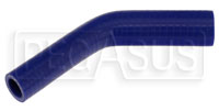 Click for a larger picture of Blue Silicone Hose, 1" x 3/4" 45 deg. Reducing Elbow