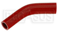 Click for a larger picture of Red Silicone Hose, 1 1/4 x 1" 45 deg. Reducing Elbow