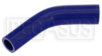 Click for a larger picture of Blue Silicone Hose, 1 1/4 x 1" 45 deg. Reducing Elbow
