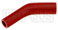 Click for a larger picture of Red Silicone Hose, 1 3/8 x 1" 45 deg. Reducing Elbow