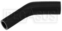 Click for a larger picture of Black Silicone Hose, 1 3/8 x 1" 45 deg. Reducing Elbow