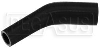 Click for a larger picture of Black Silicone Hose, 1 1/2 x 1" 45 deg. Reducing Elbow