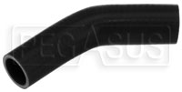 Click for a larger picture of Black Silicone Hose, 1 1/2 x 1 3/8" 45 deg. Reducing Elbow