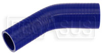 Click for a larger picture of Blue Silicone Hose, 1 3/4 x 1 1/2" 45 deg. Reducing Elbow