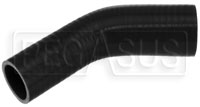 Click for a larger picture of Black Silicone Hose, 1 3/4 x 1 1/2" 45 deg. Reducing Elbow