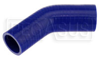 Click for a larger picture of Blue Silicone Hose, 2 x 1 3/4" 45 deg. Reducing Elbow