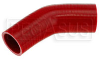 Click for a larger picture of Red Silicone Hose, 2 1/4 x 2" 45 deg. Reducing Elbow