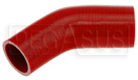 Click for a larger picture of Red Silicone Hose, 2 3/8 x 2" 45 deg. Reducing Elbow