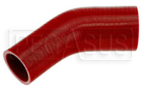 Click for a larger picture of Red Silicone Hose, 2 1/2 x 2" 45 deg. Reducing Elbow