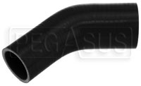 Click for a larger picture of Black Silicone Hose, 2 1/2 x 2" 45 deg. Reducing Elbow