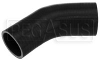 Click for a larger picture of Black Silicone Hose, 2 1/2 x 2 1/4" 45 deg. Reducing Elbow