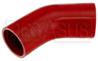 Click for a larger picture of Red Silicone Hose, 2 3/4 x 2 1/2" 45 deg. Reducing Elbow