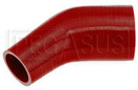Click for a larger picture of Red Silicone Hose, 3" to 2" 45 deg. Reducing Elbow