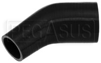 Click for a larger picture of Black Silicone Hose, 3" to 2" 45 deg. Reducing Elbow