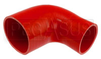 Click for a larger picture of Red Silicone Hose, 4 x 3" 90 deg. Reducing Elbow