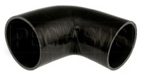 Click for a larger picture of Black Silicone Hose, 4 x 3 1/2" 90 deg. Reducing Elbow