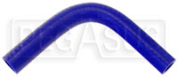 Click for a larger picture of Blue Silicone Hose, 3/4 x 5/8" 90 deg. Reducing Elbow