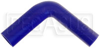 Click for a larger picture of Blue Silicone Hose, 1 1/4 x 1" 90 deg. Reducing Elbow