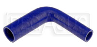 Click for a larger picture of Blue Silicone Hose, 1 3/8" x 1.00" 90 deg. Reducing Elbow