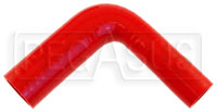 Click for a larger picture of Red Silicone Hose, 1 3/8 x 1.00" 90 deg. Reducing Elbow