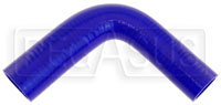 Click for a larger picture of Blue Silicone Hose, 1 3/8 x 1 3/16" 90 deg. Reducing Elbow